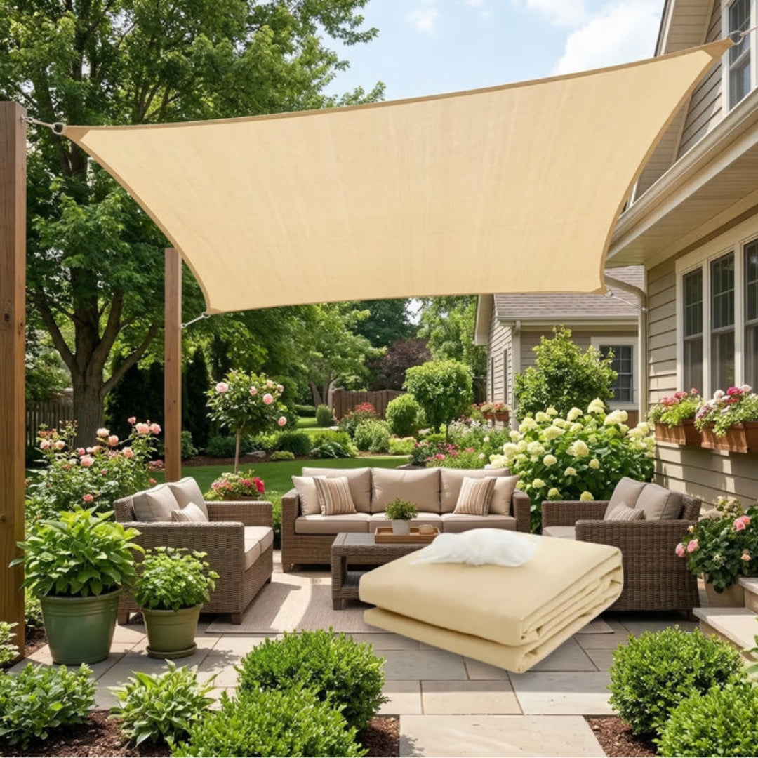 Pare-Soleil Rectangulaire Imperméable pour Terrasse et Balcon