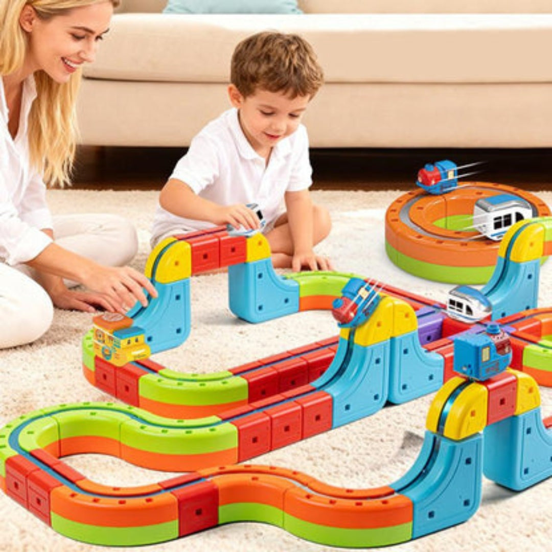Circuit de Train Magnétique 3D – Construire, Apprendre & S’Amuser à l’Infini