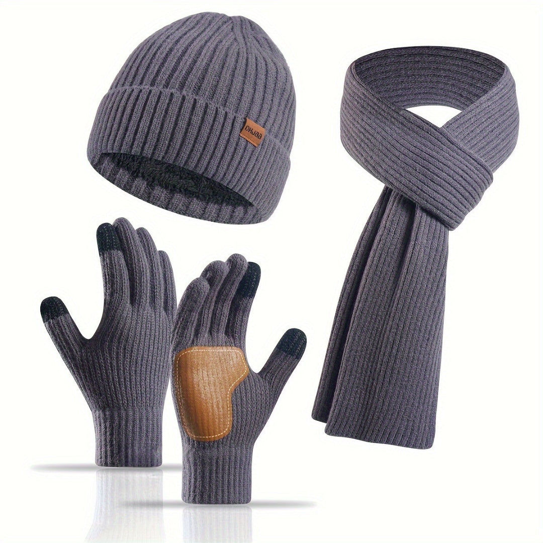 Ensemble d’hiver tricoté 3 pièces