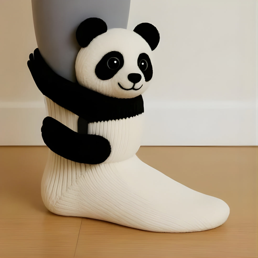 Chaussettes d'intérieur confortables unisexes chaudes et douces à motif animal