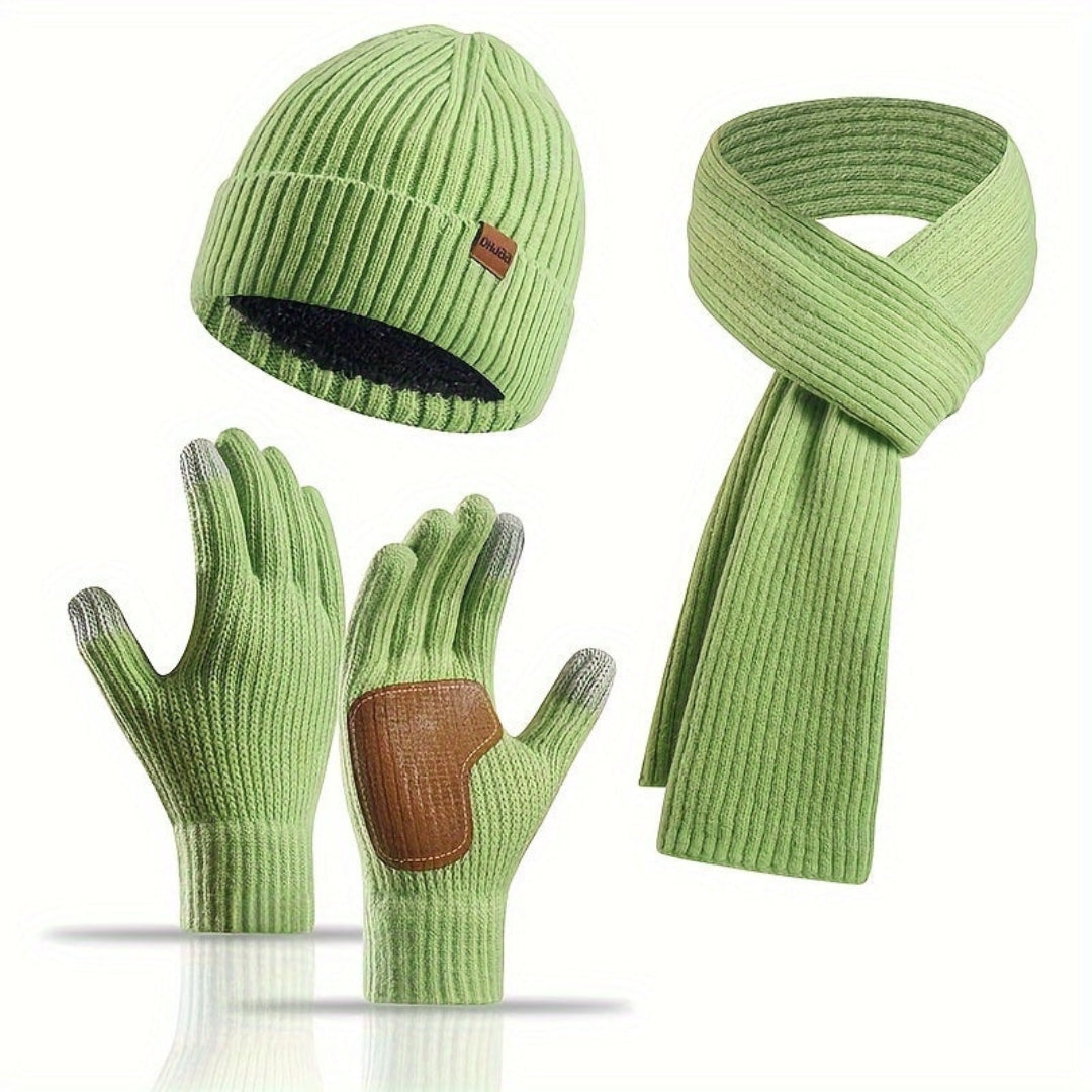 Ensemble d’hiver tricoté 3 pièces