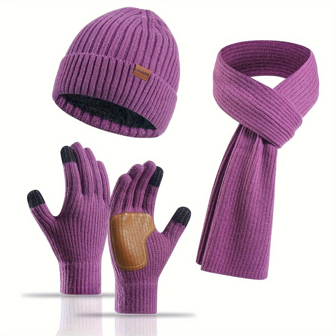 Ensemble d’hiver tricoté 3 pièces