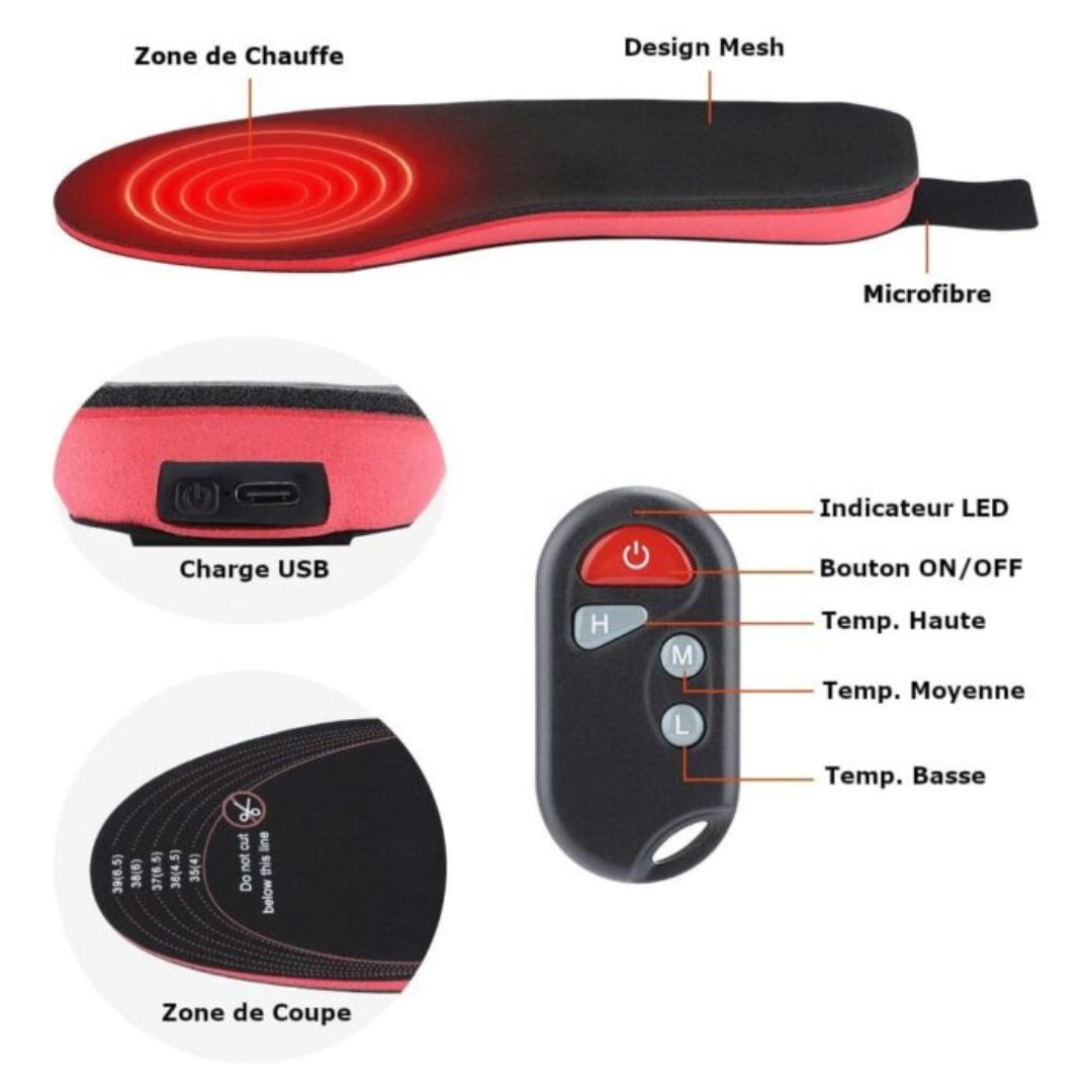 Semelles Chauffantes Rechargeables