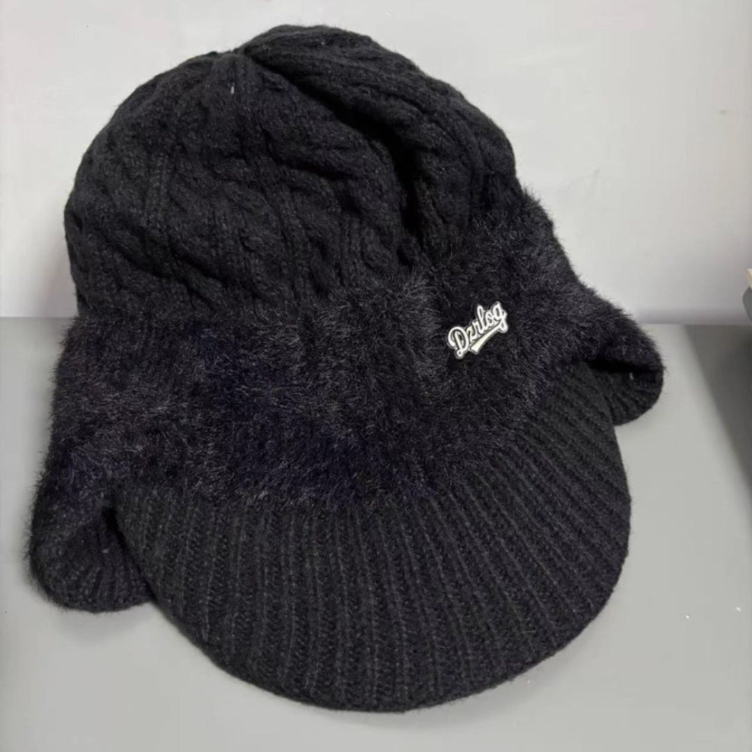 Bonnet d'hiver trappeur à cache-oreilles en tricot