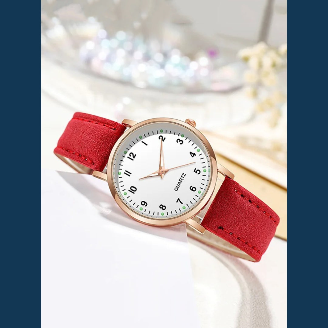 Montre Femme en Cuir Or Rose