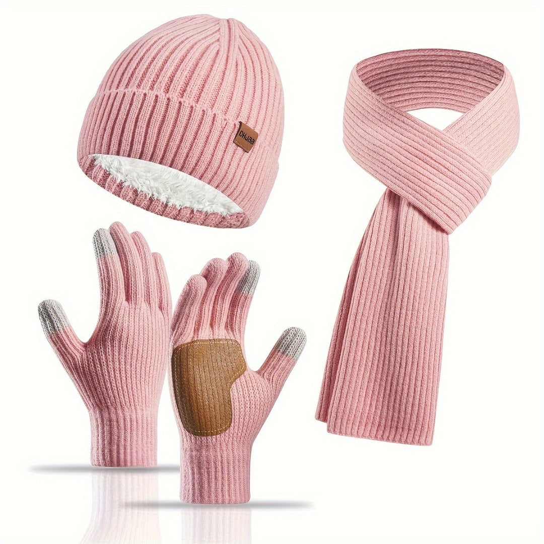 Ensemble d’hiver tricoté 3 pièces
