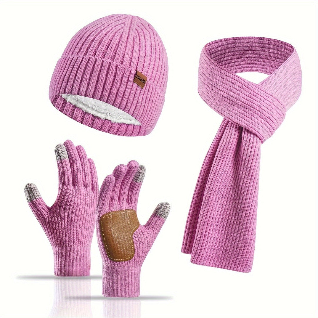 Ensemble d’hiver tricoté 3 pièces