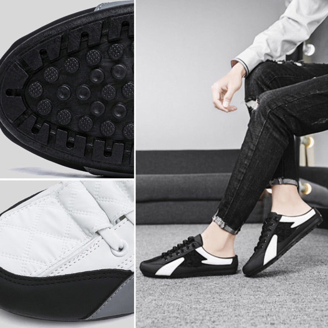 Baskets Sans Dossier Homme – Confort Slip-On & Style Décontracté