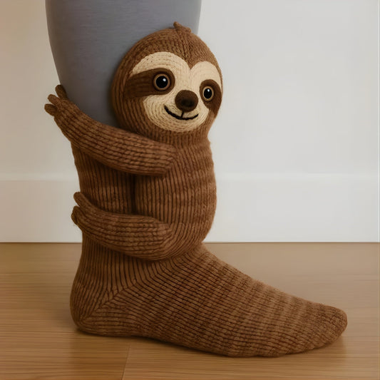 Chaussettes d'intérieur confortables unisexes chaudes et douces à motif animal