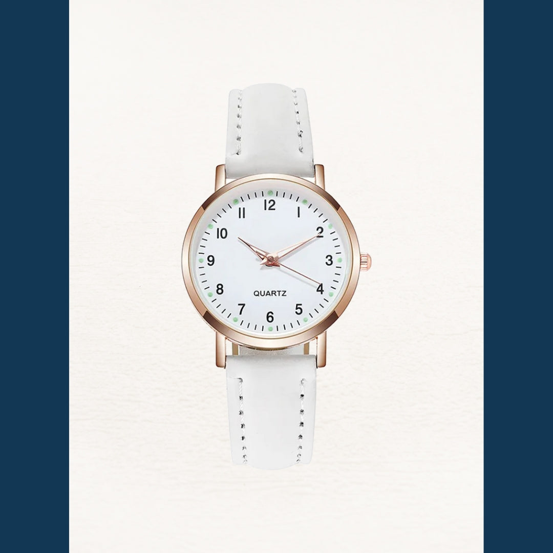 Montre Femme en Cuir Or Rose
