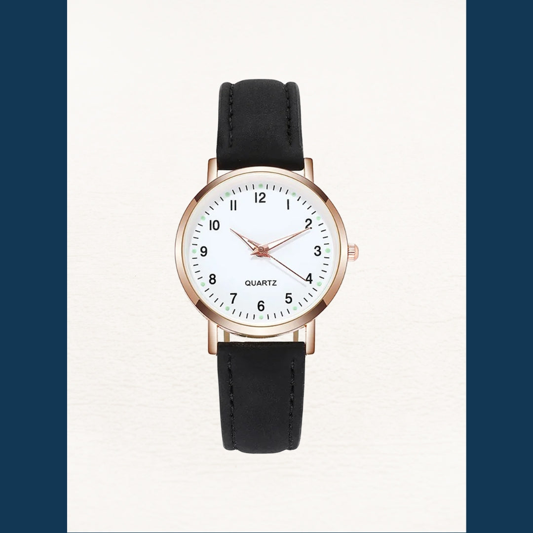 Montre Femme en Cuir Or Rose