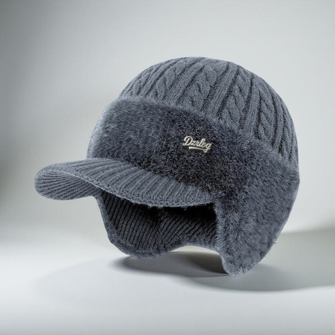 Bonnet d'hiver trappeur à cache-oreilles en tricot
