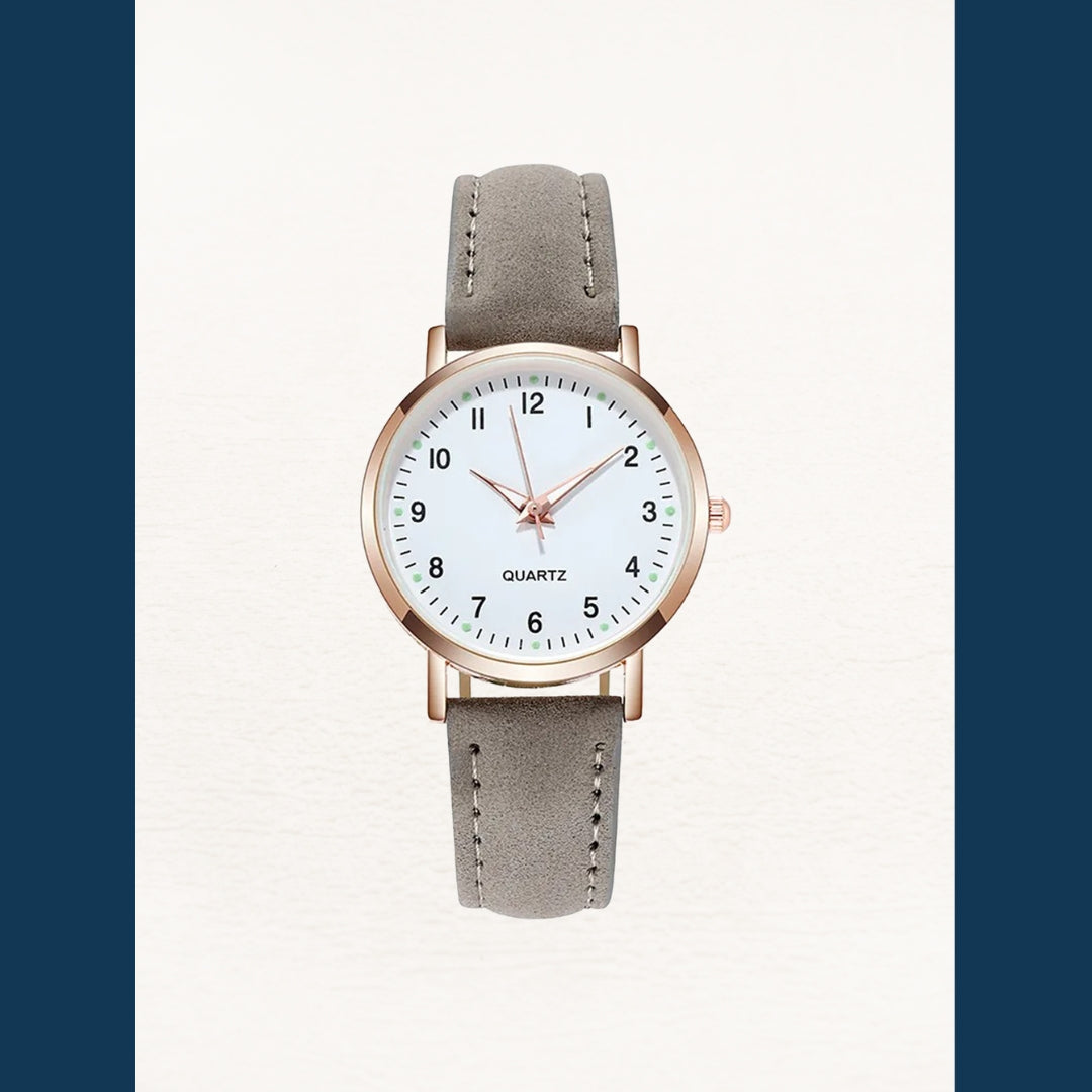 Montre Femme en Cuir Or Rose