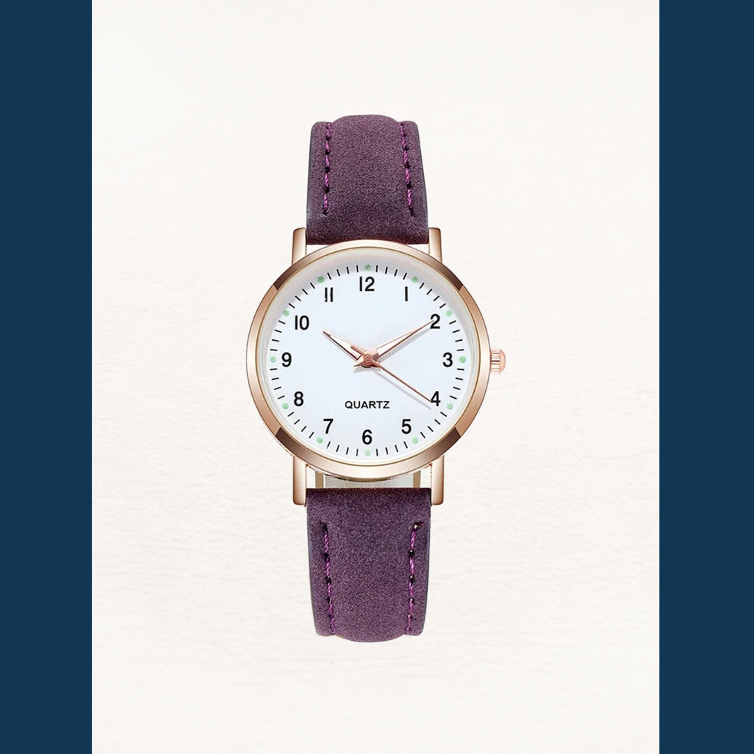 Montre Femme en Cuir Or Rose