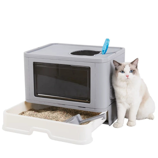Bac à litière pliable pour chat