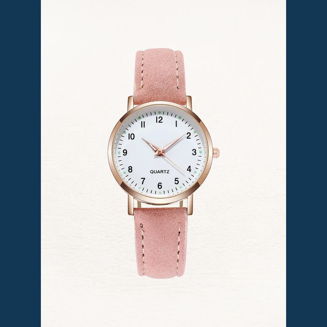 Montre Femme en Cuir Or Rose
