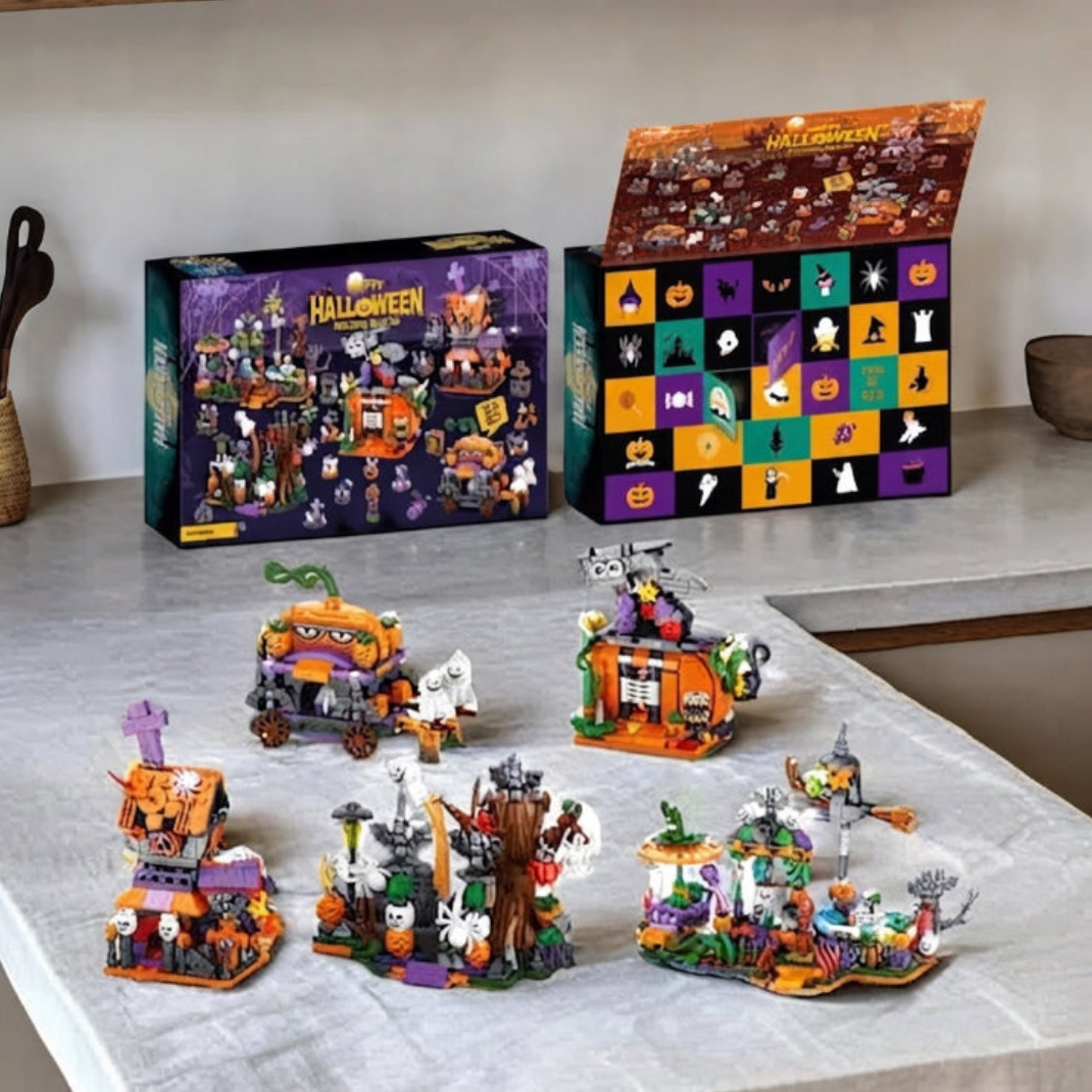 Calendrier Halloween 31 Jours avec Blocs de Construction – 31 Mini-Surprises à Assembler