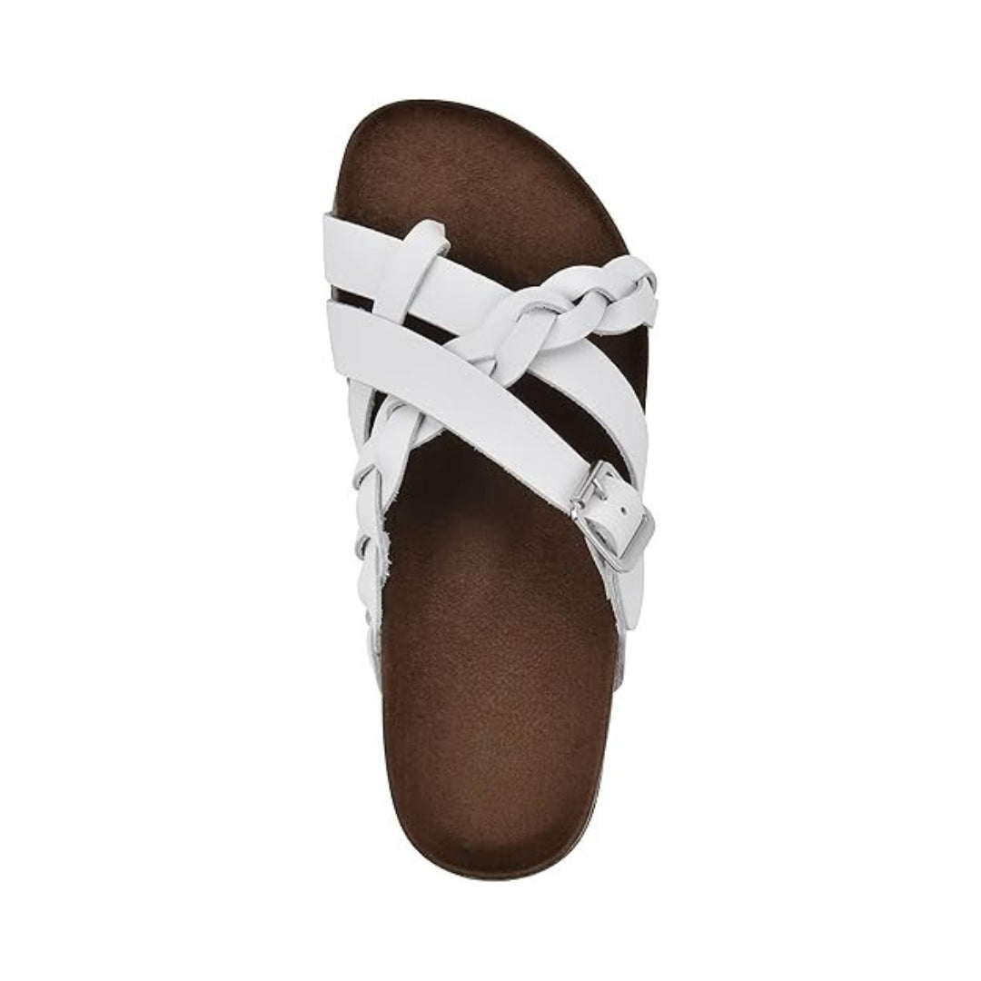 Semelle intérieure moulée confortable pour femme et brides croisées ajustables