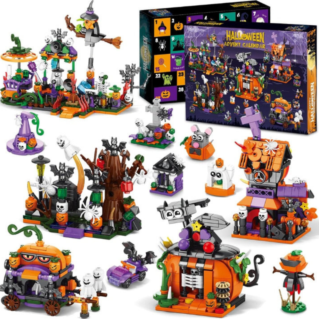 Calendrier Halloween 31 Jours avec Blocs de Construction – 31 Mini-Surprises à Assembler