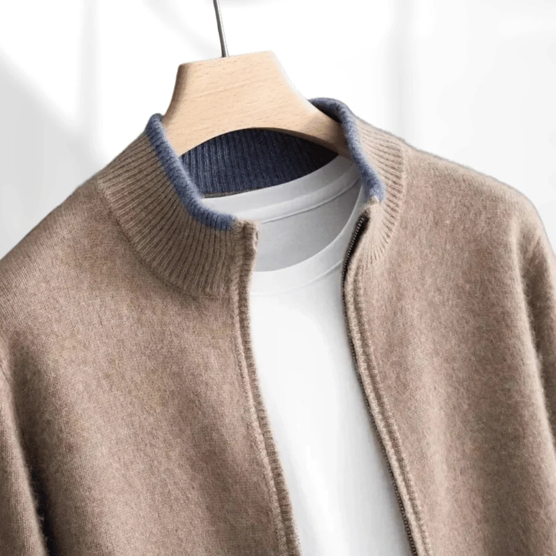 Veste zippée en cachemire pour homme