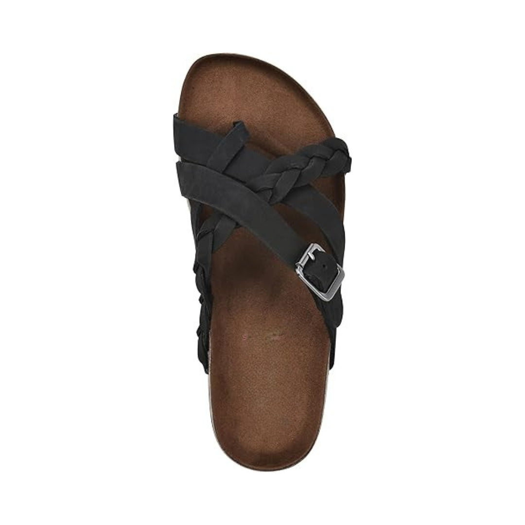 Semelle intérieure moulée confortable pour femme et brides croisées ajustables