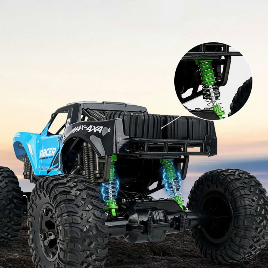 Monster Truck RC Amphibie 4x4 Tout-Terrain – Télécommande 2,4 GHz & Suspension Indépendante