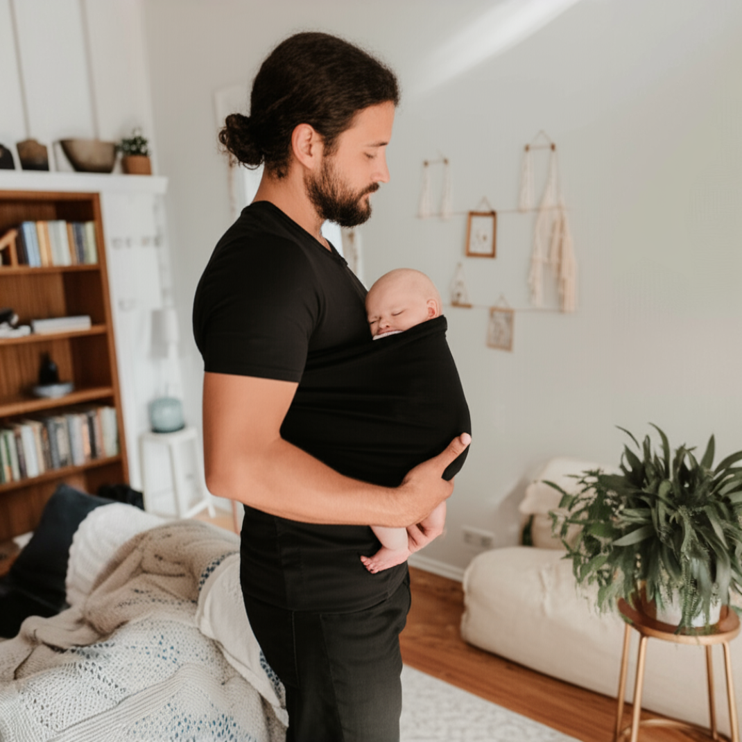 T-Shirt de Portage avec Poche Intégrée – Coton Extensible & Confort Peau à Peau