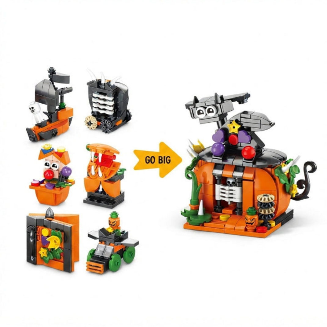 Calendrier Halloween 31 Jours avec Blocs de Construction – 31 Mini-Surprises à Assembler