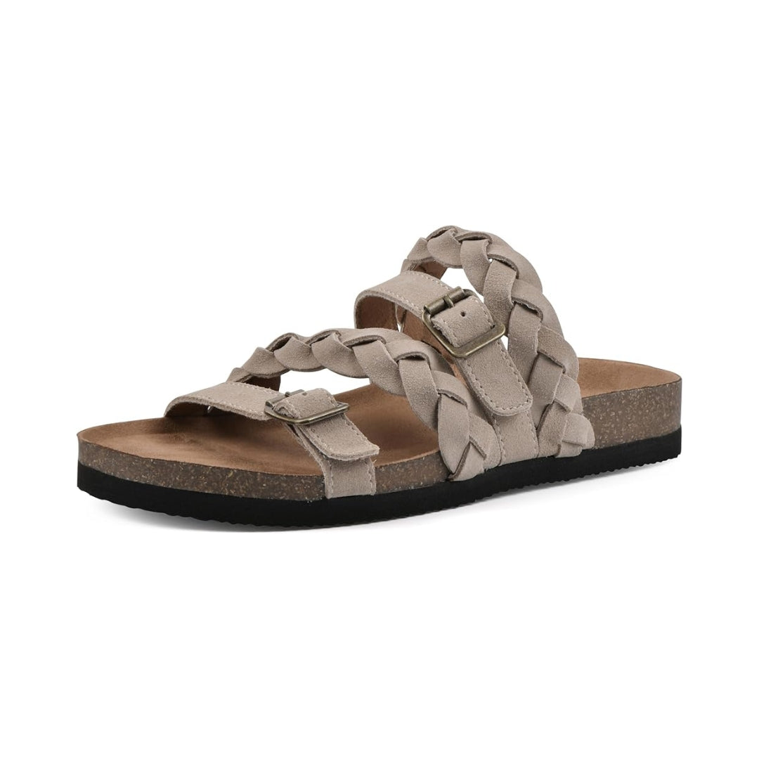 Sandales confortables pour femme dotées d'un détail tressé