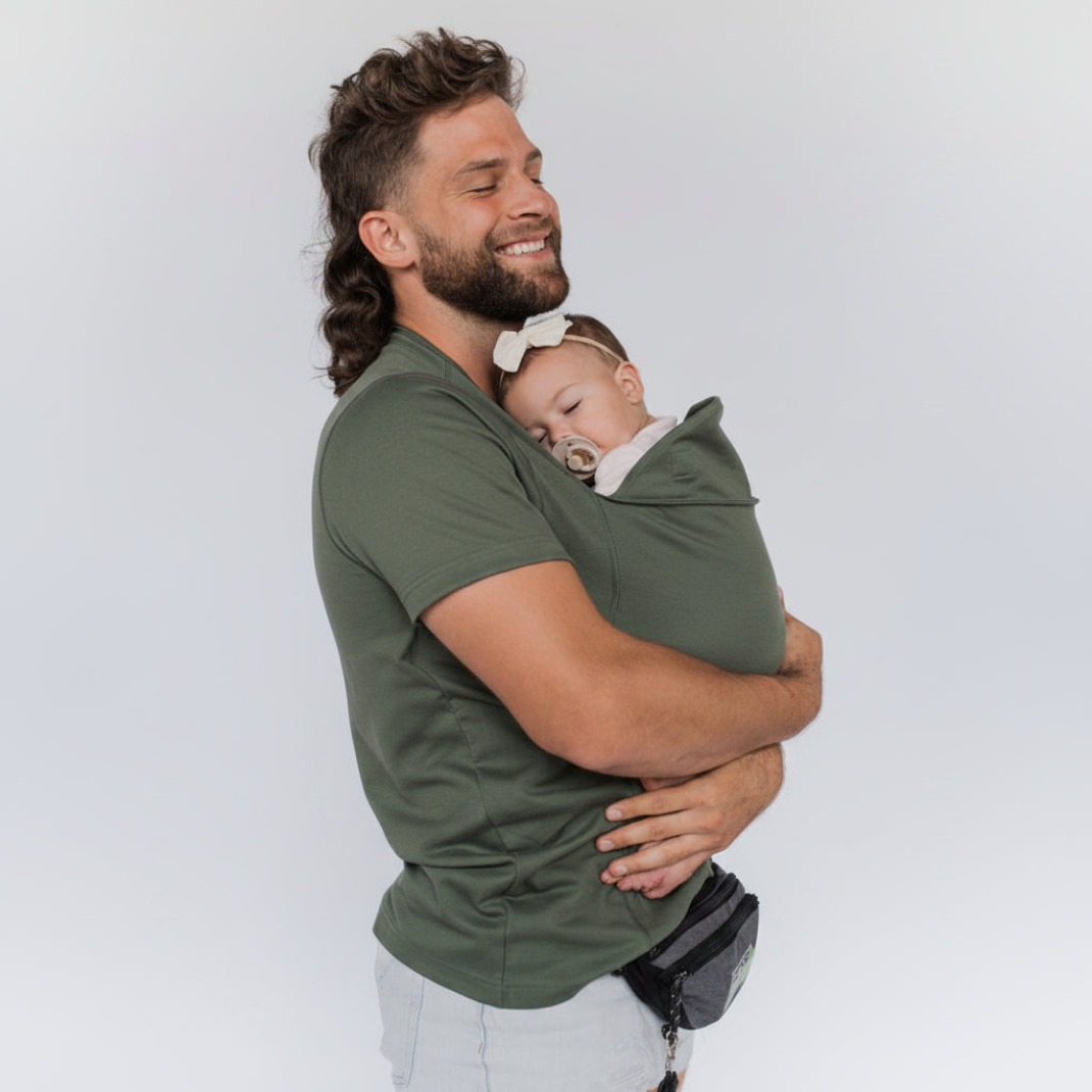 T-Shirt de Portage avec Poche Intégrée – Coton Extensible & Confort Peau à Peau