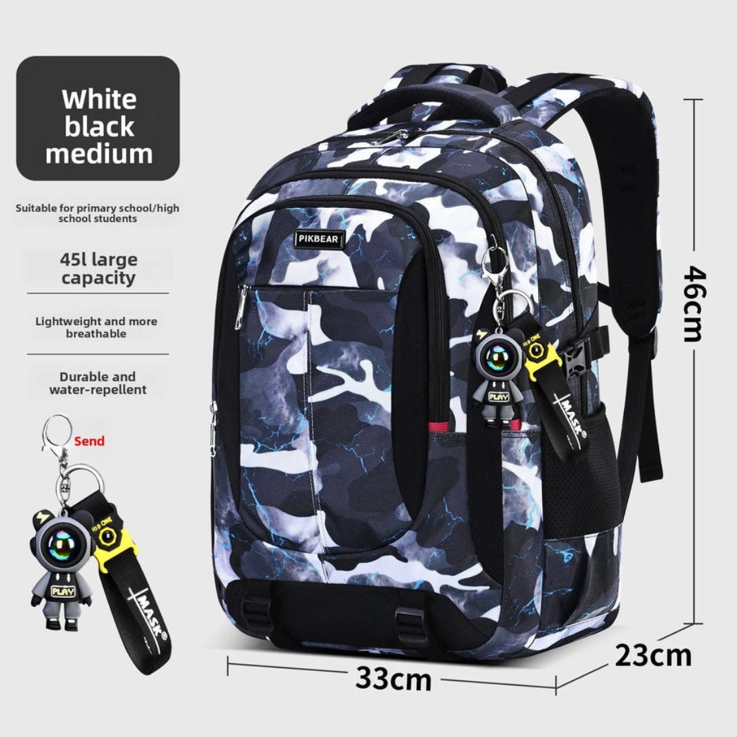 Sac à Dos Scolaire Ergonomique avec Compartiment pour Ordinateur Portable