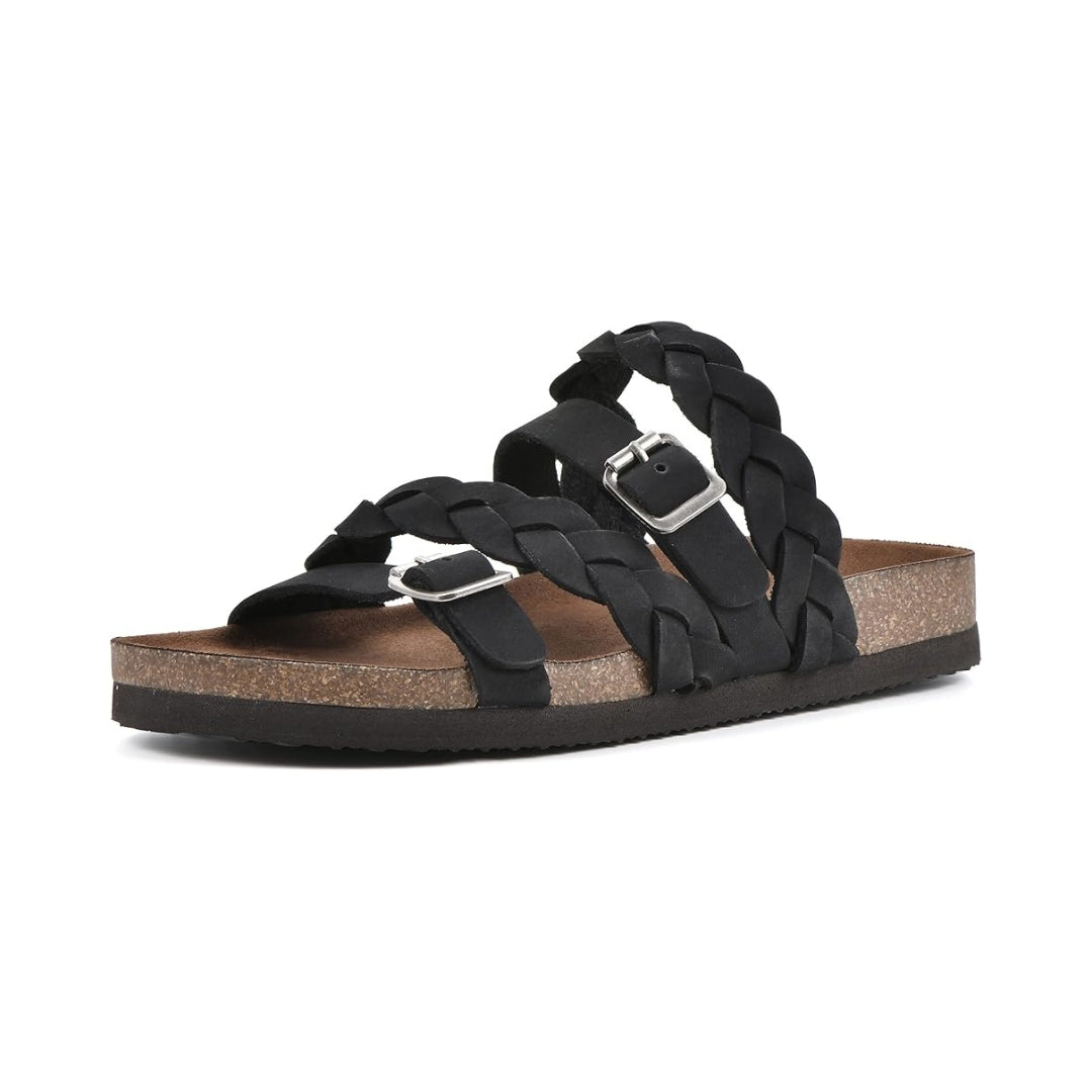 Sandales confortables pour femme dotées d'un détail tressé