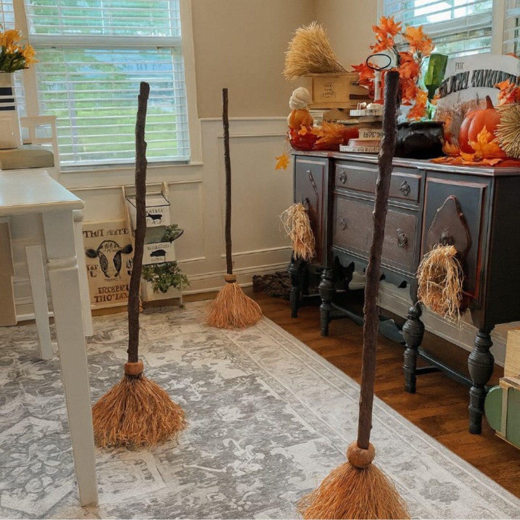Balai de Sorcière Animé avec Son & Mouvement – Décoration Halloween Effrayante