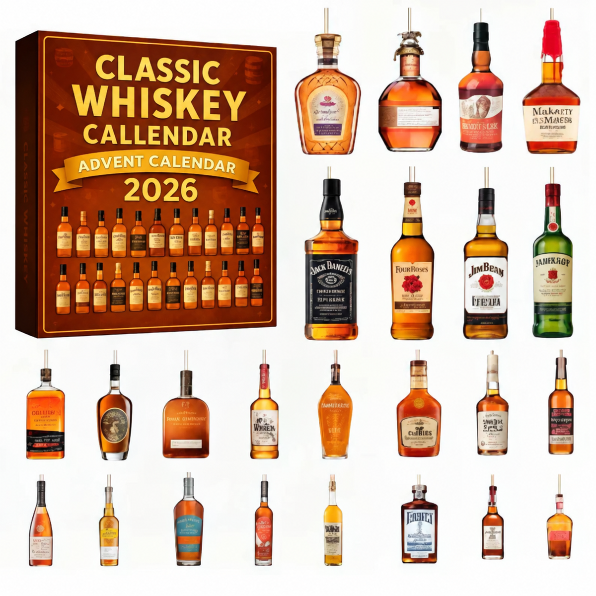 Calendrier de l’Avent Whisky 2026 avec sélection de spiritueux