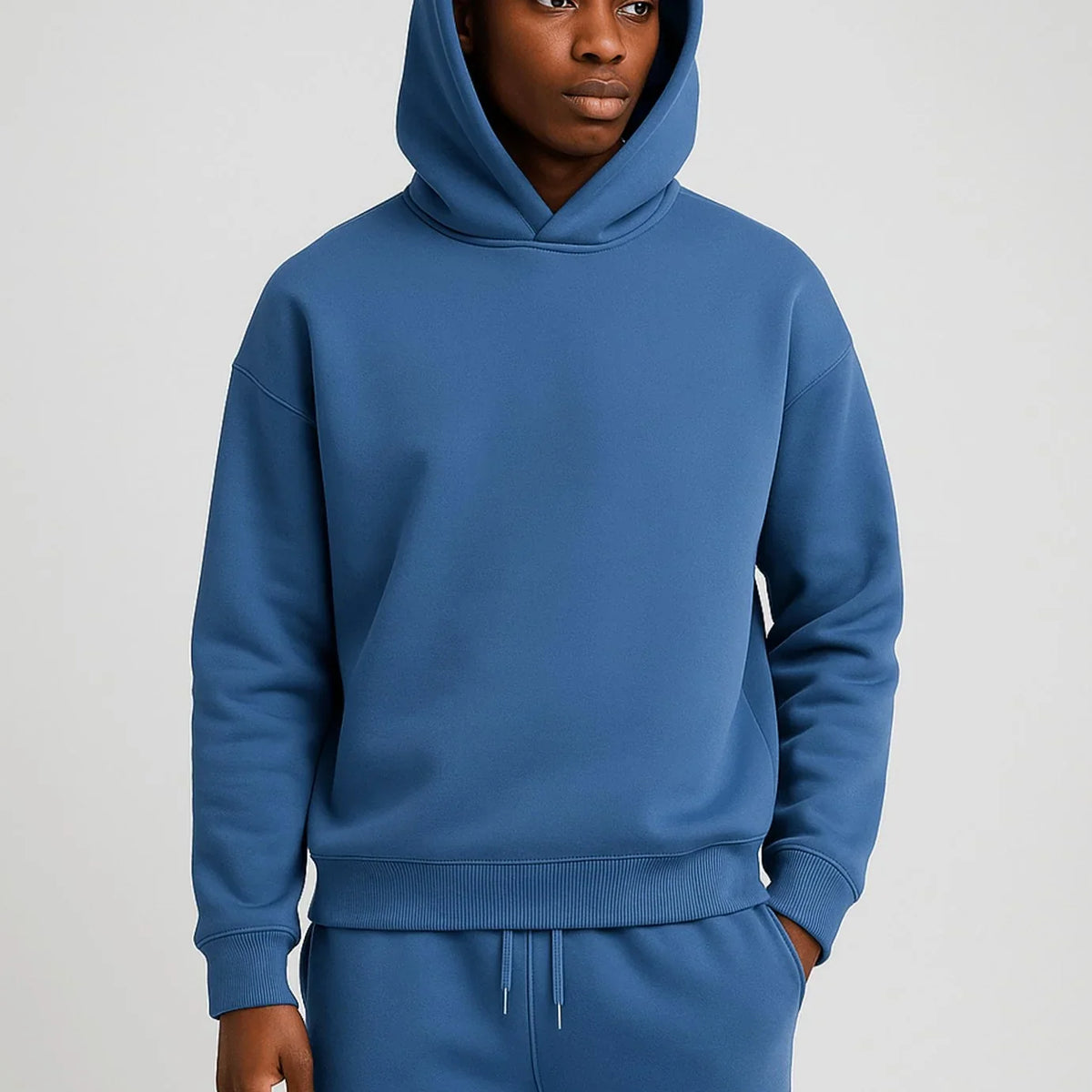 Ensemble Homme Sweat à Capuche et Jogger Ample — Bleu