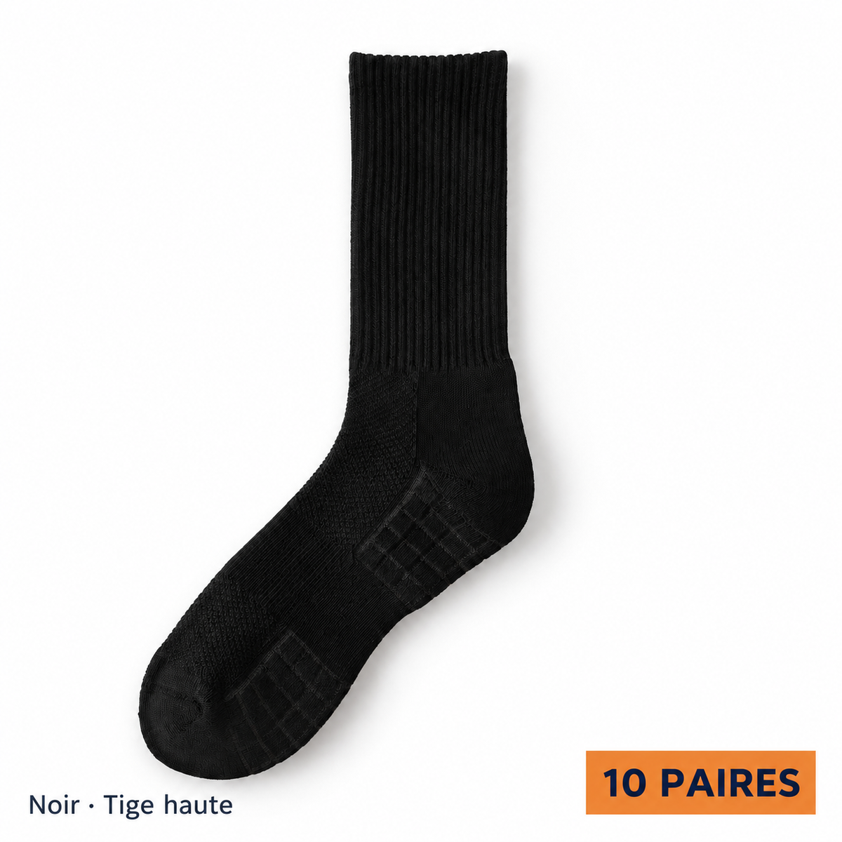 Lot de 10 paires de chaussettes – Noir, tige haute