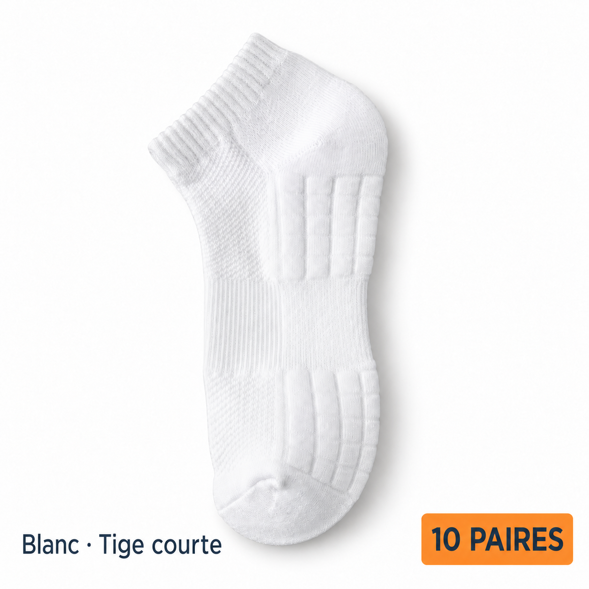 Lot de 10 paires de chaussettes – Blanc, tige courte