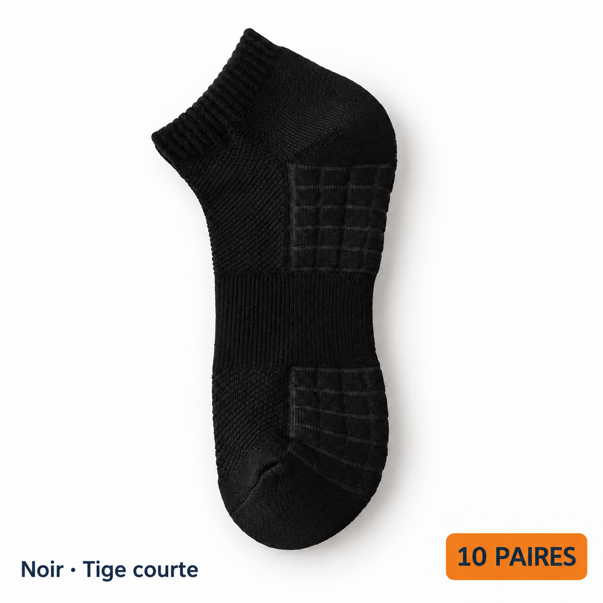 Lot de 10 paires de chaussettes – Noir, tige courte