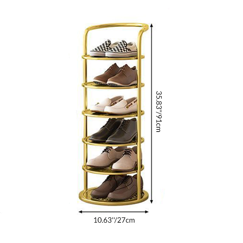 Étagère à chaussures : détail et mise en situation.