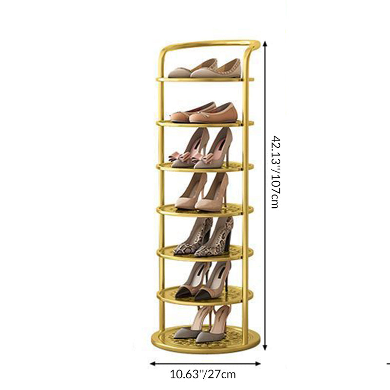 Étagère à chaussures : détail et mise en situation.