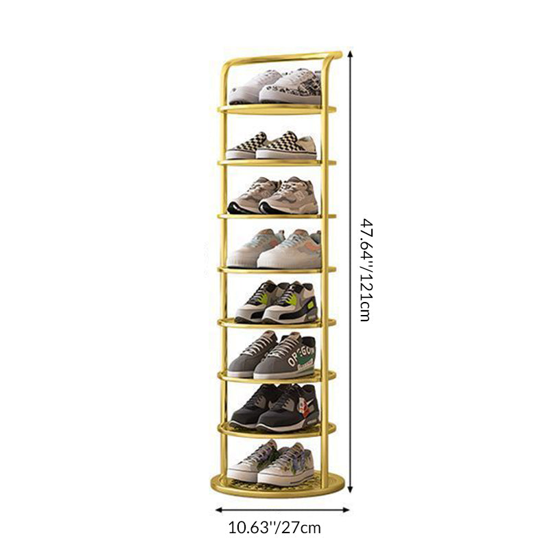 Étagère à chaussures : détail et mise en situation.