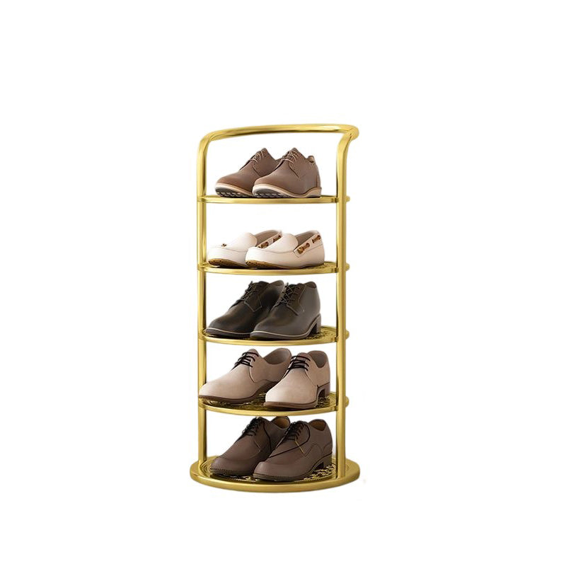 Étagère à chaussures : Doré / 5 niveaux.