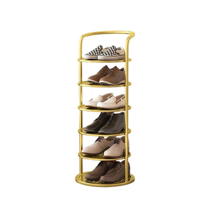 Étagère à chaussures : Doré / 6 niveaux.