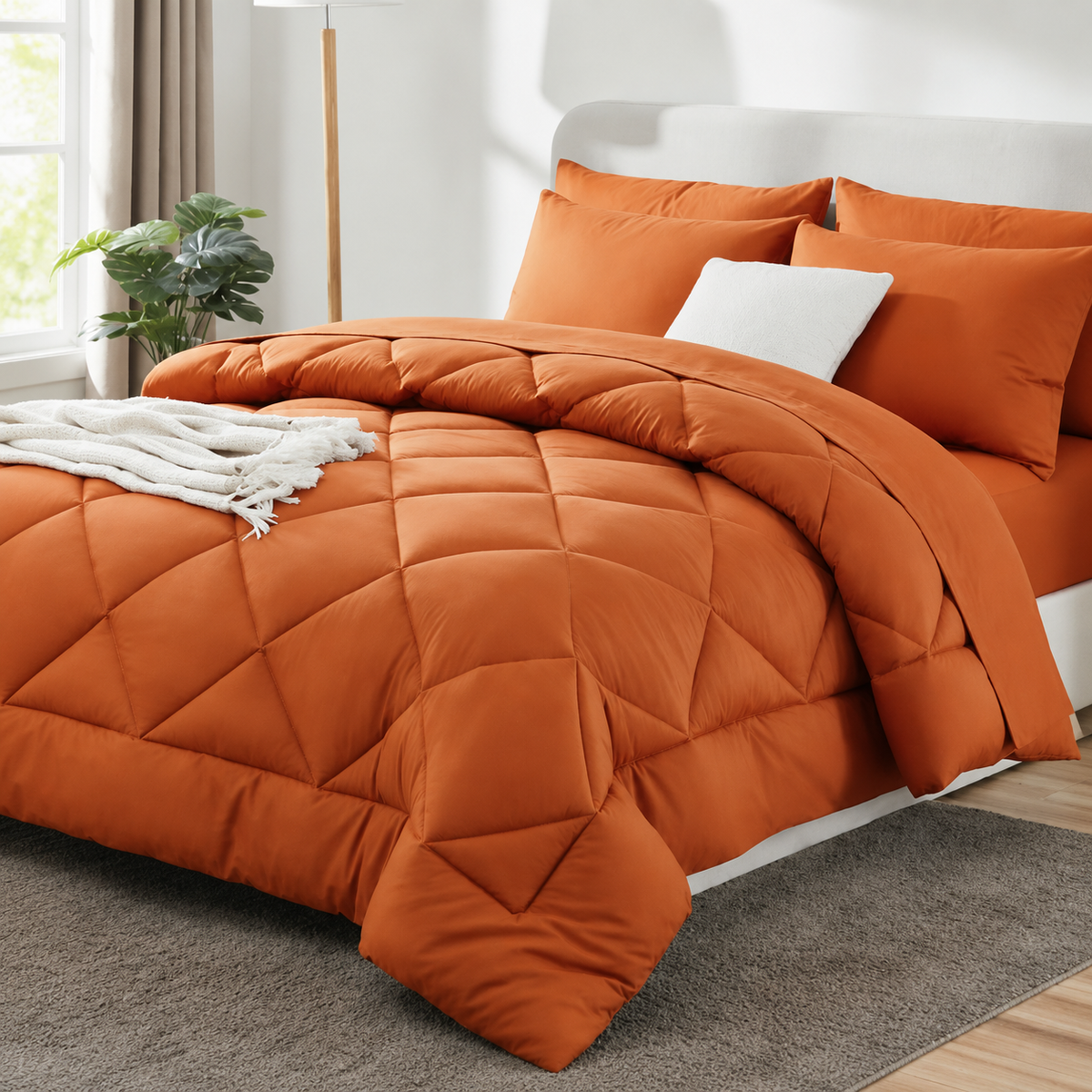 Couette et taies : Orange.