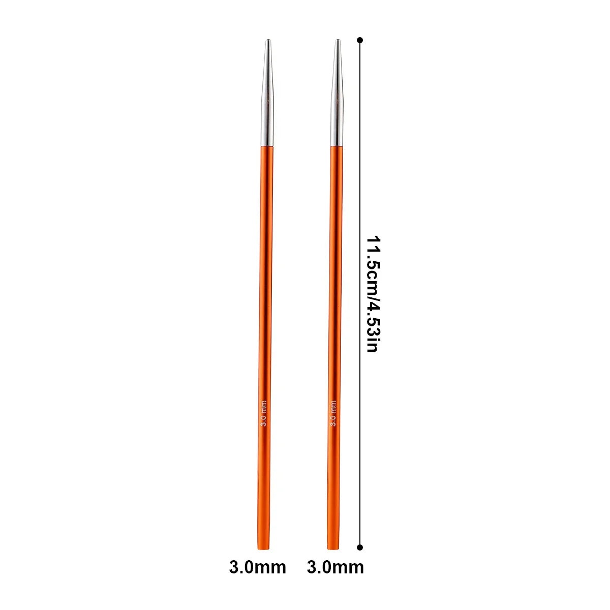 Aiguilles circulaires : Pointes 3 mm – paire. Cette version ne comprend pas le coffret complet.