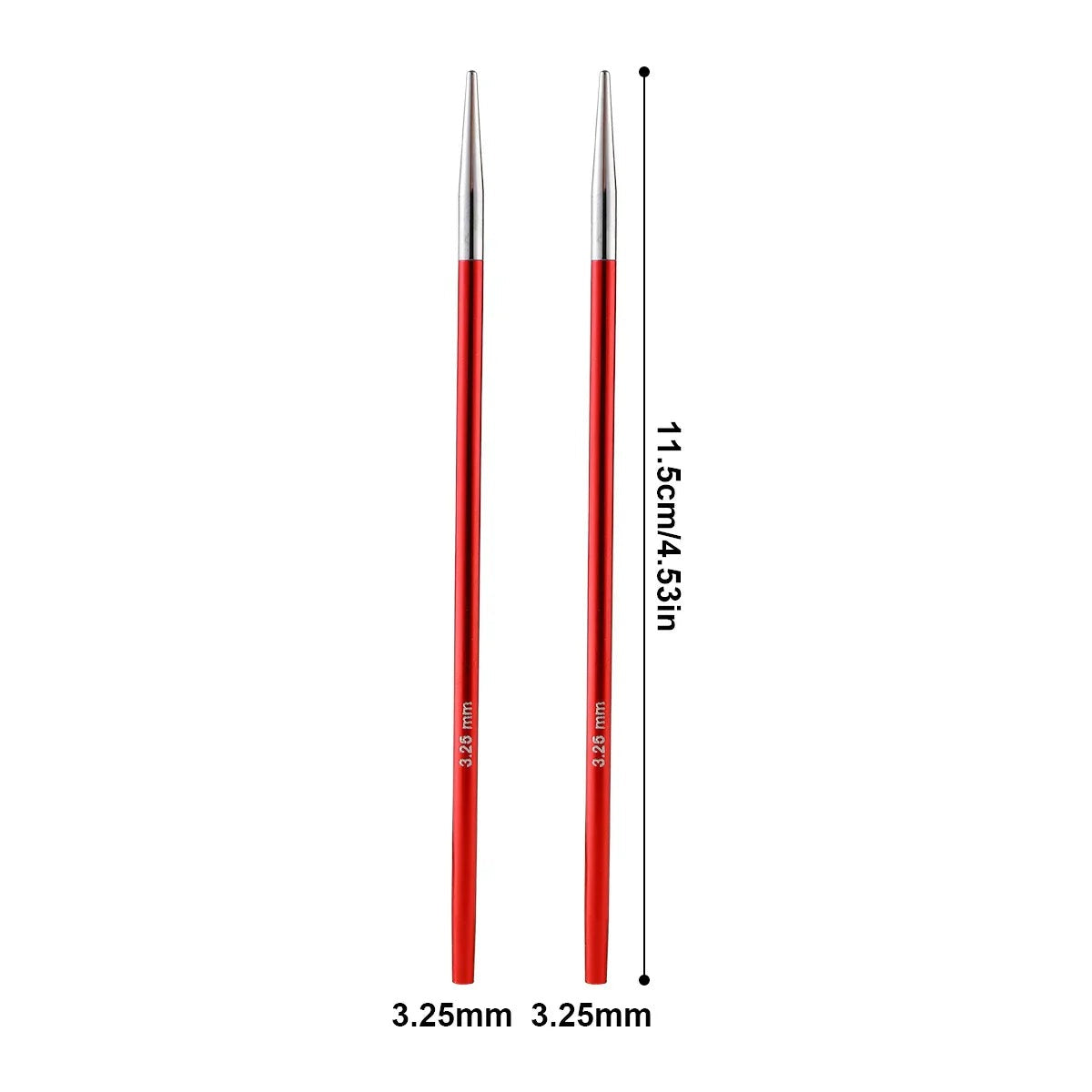 Aiguilles circulaires : Pointes 3,25 mm – paire. Cette version ne comprend pas le coffret complet.