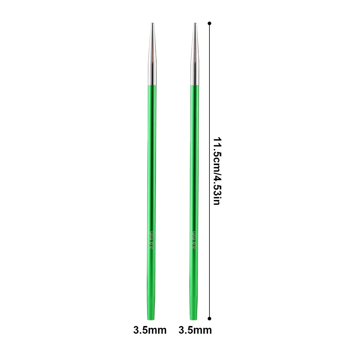 Aiguilles circulaires : Pointes 3,5 mm – paire. Cette version ne comprend pas le coffret complet.