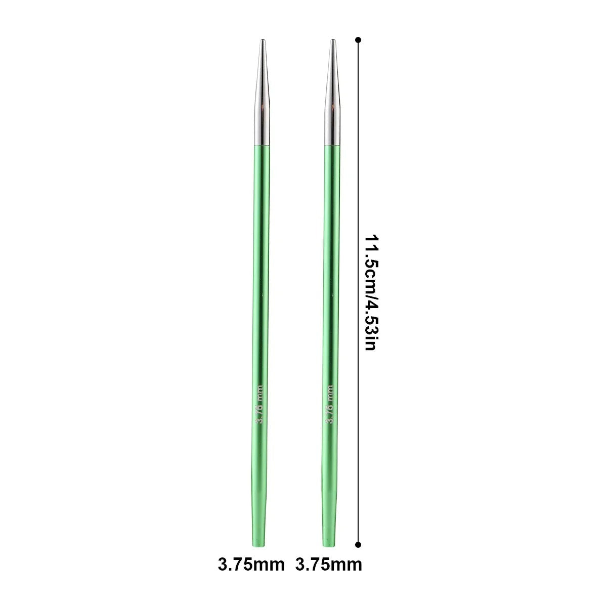 Aiguilles circulaires : Pointes 3,75 mm – paire. Cette version ne comprend pas le coffret complet.