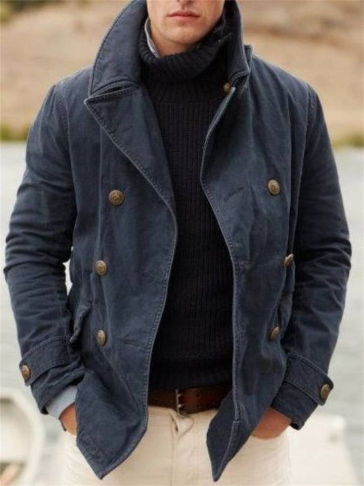 Veste Mi-Saison Homme à Coupe Classique – Bleu