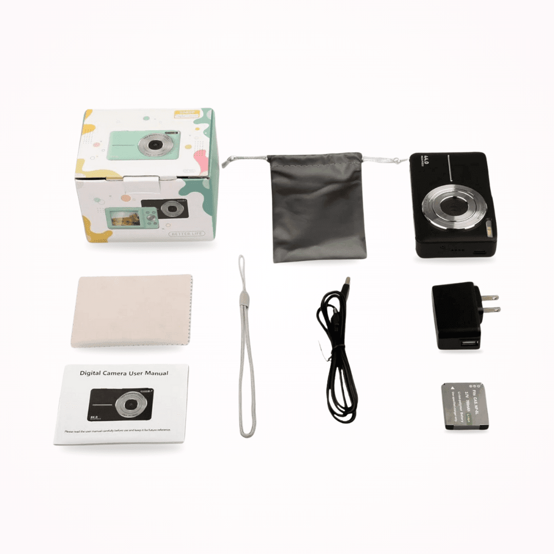 Appareil Photo Numérique Compact Rétro avec Carte 32 Go – vue du produit 2